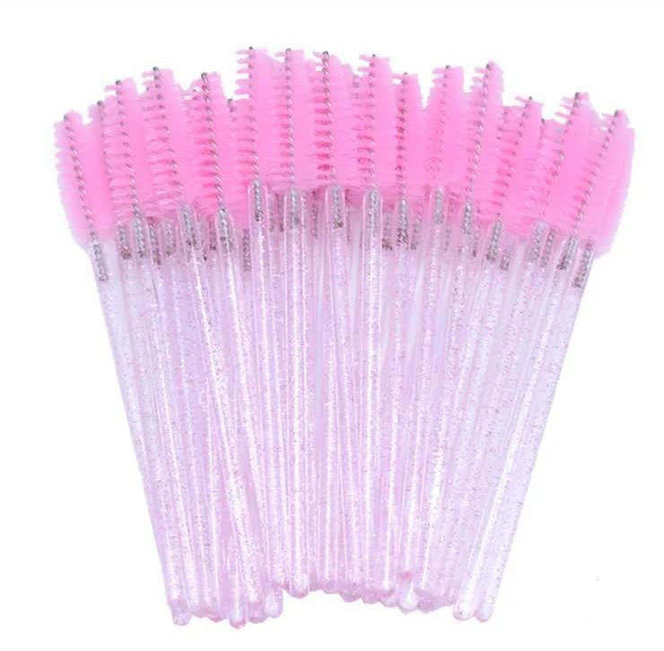 Pink glitter brushes